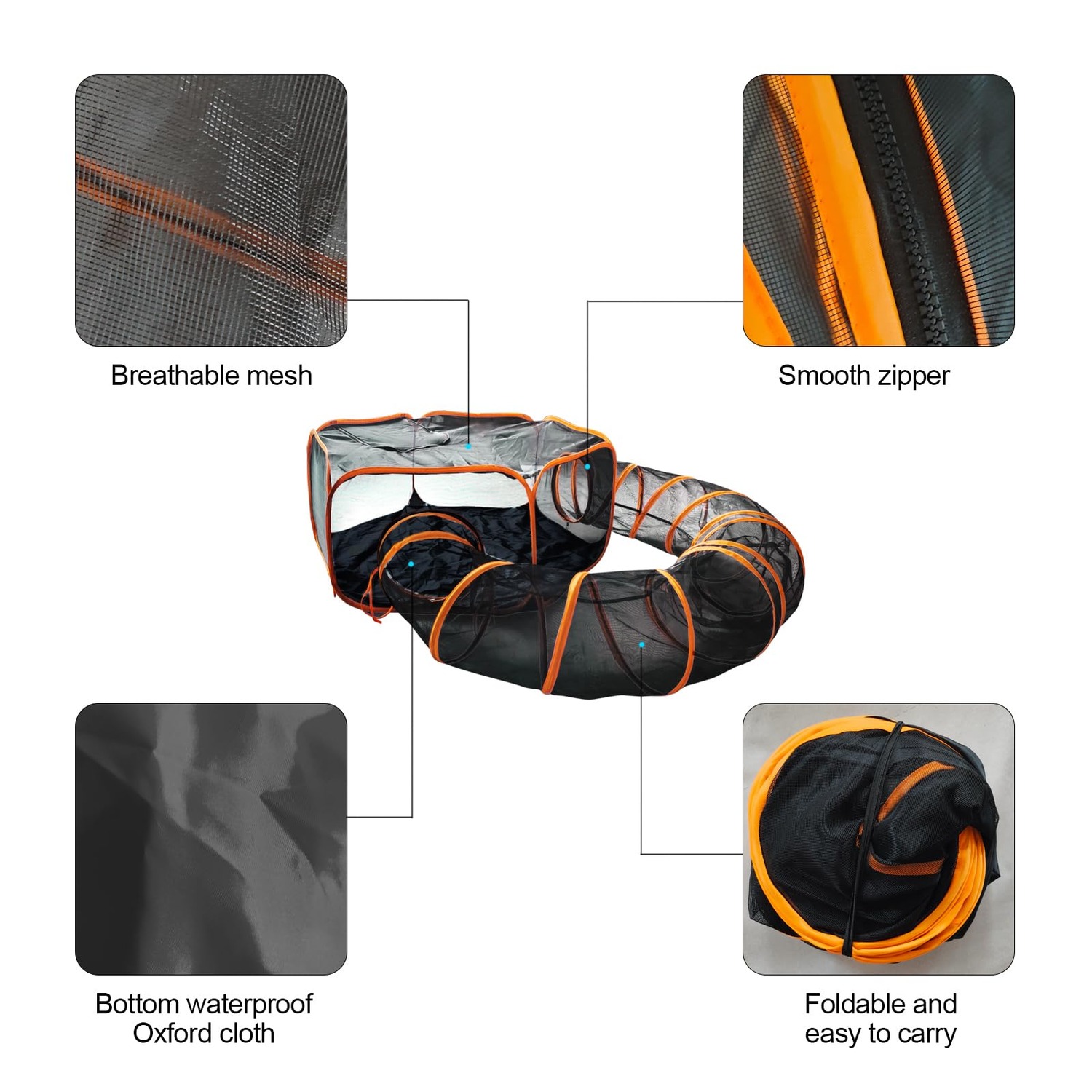 Foldable Cat Enclosure with Play Tunnel: image 5