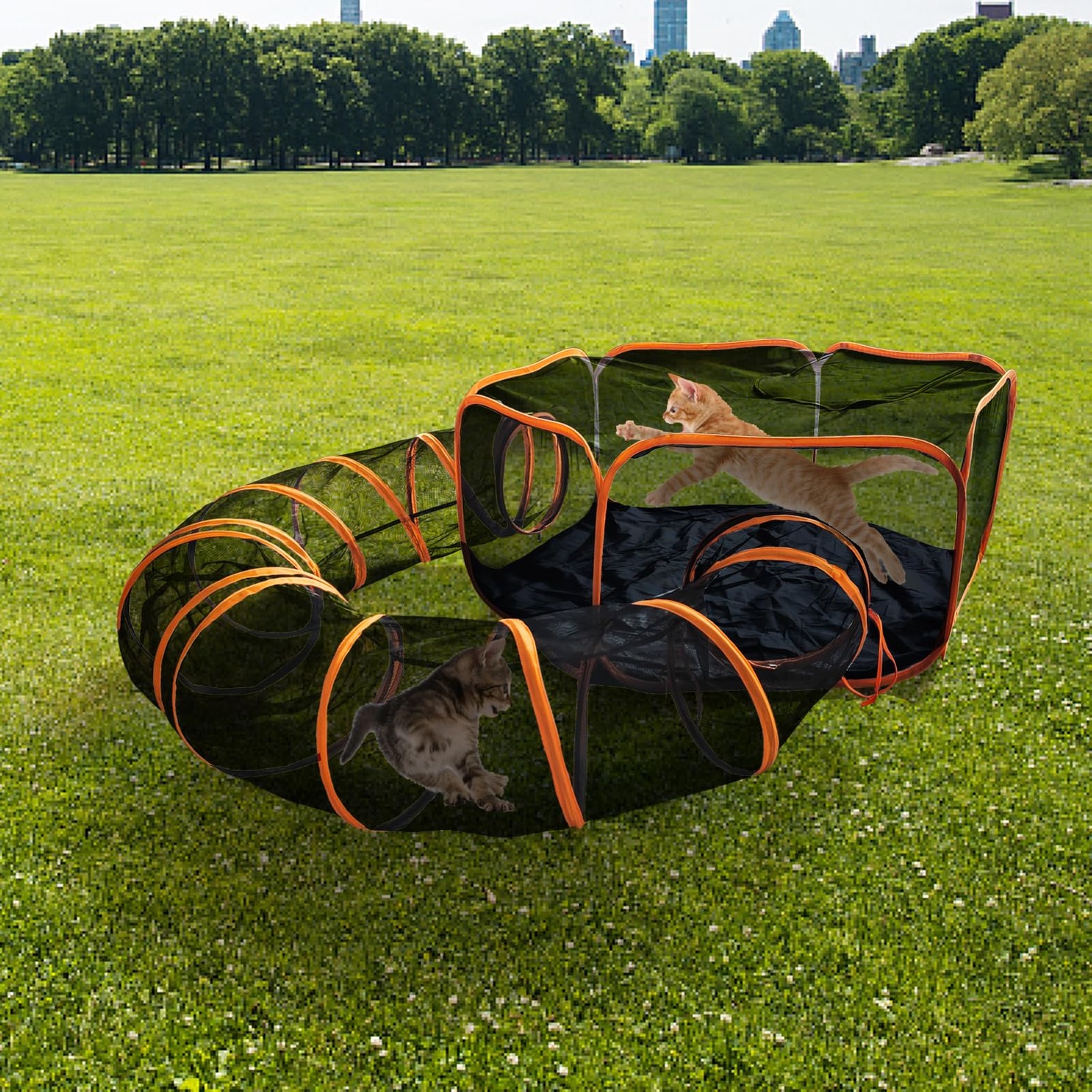 Foldable Cat Enclosure with Play Tunnel: image 7