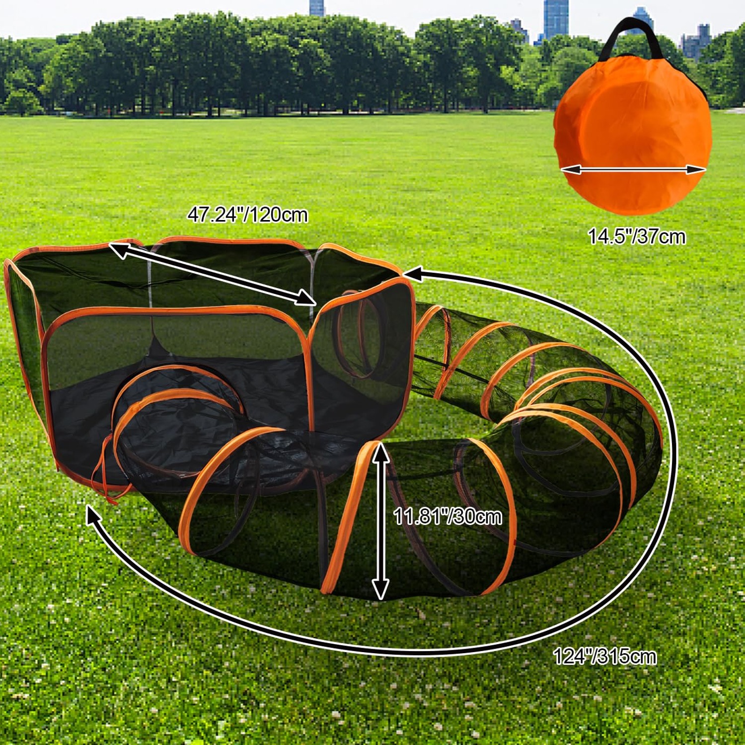 Foldable Cat Enclosure with Play Tunnel: image 8