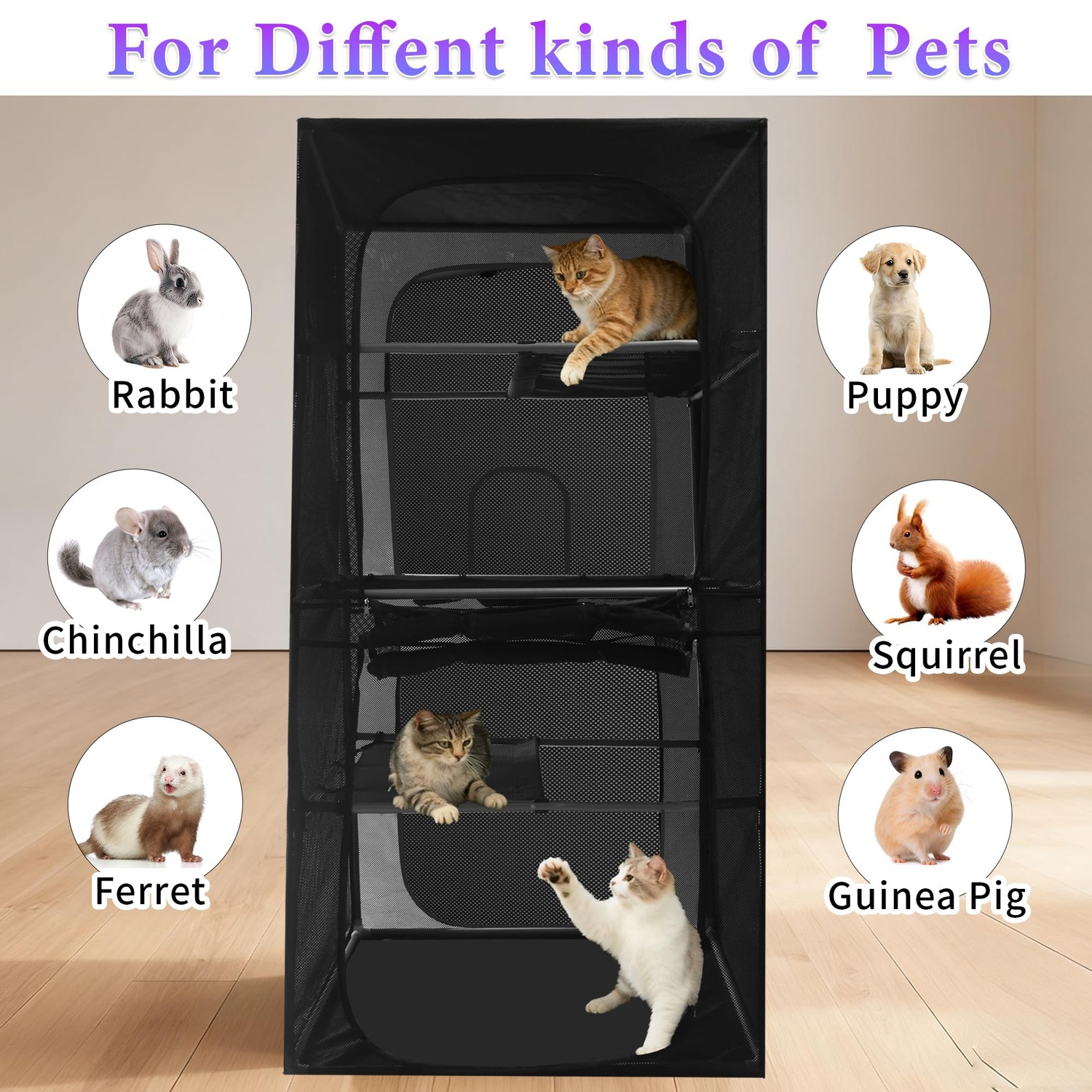 Deblue 4-Tier Window Catio Cat Enclosure: image 7